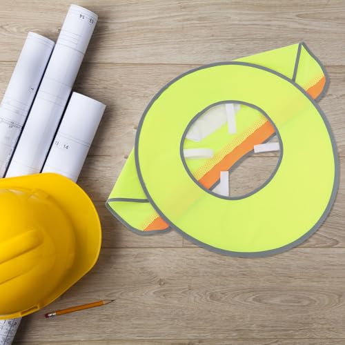 Visera de ala completa para casco con protector de cuello UV para construcción 2 piezas 6