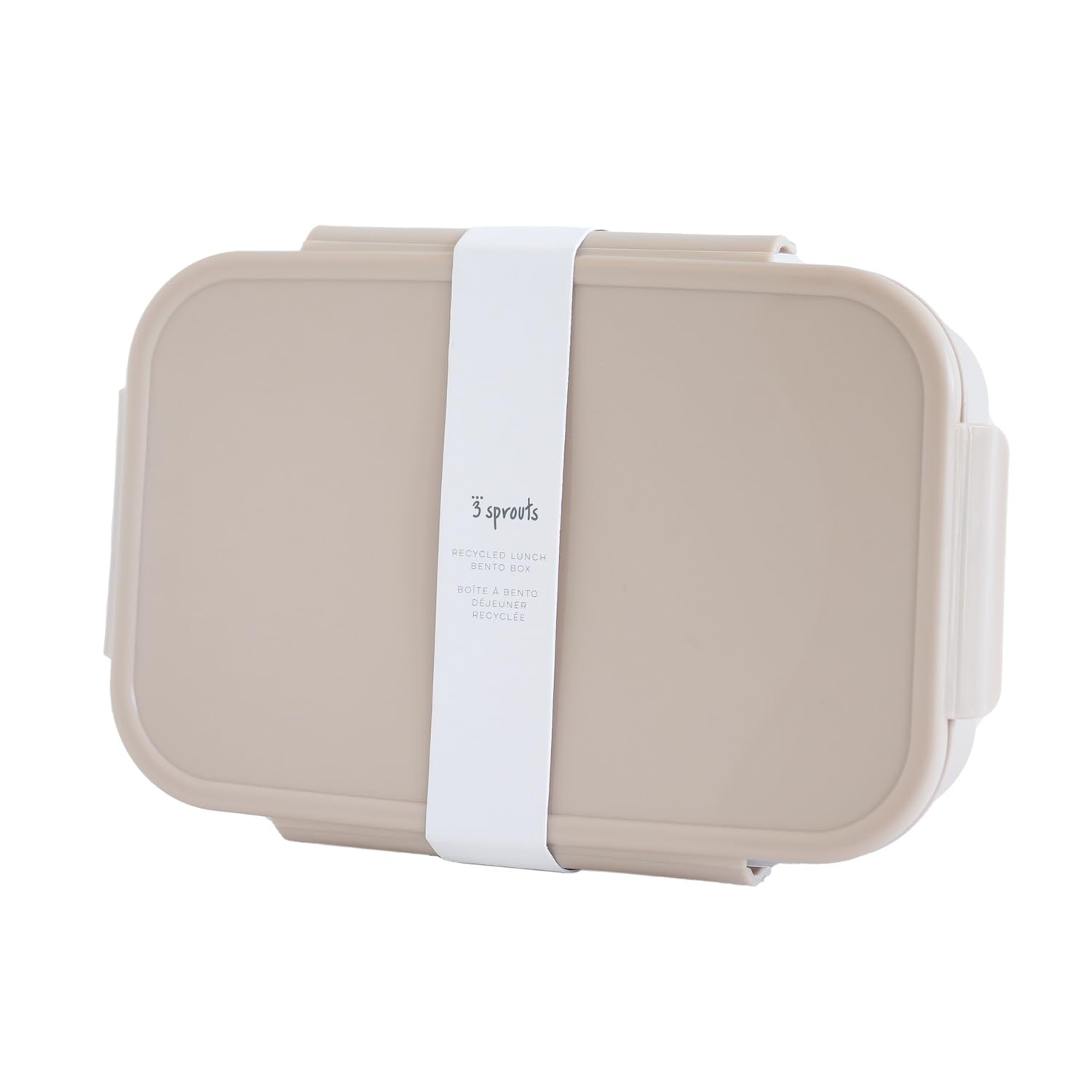 3 Sprouts Bento Box für Kinder – Brotdose mit Fächern, taupe