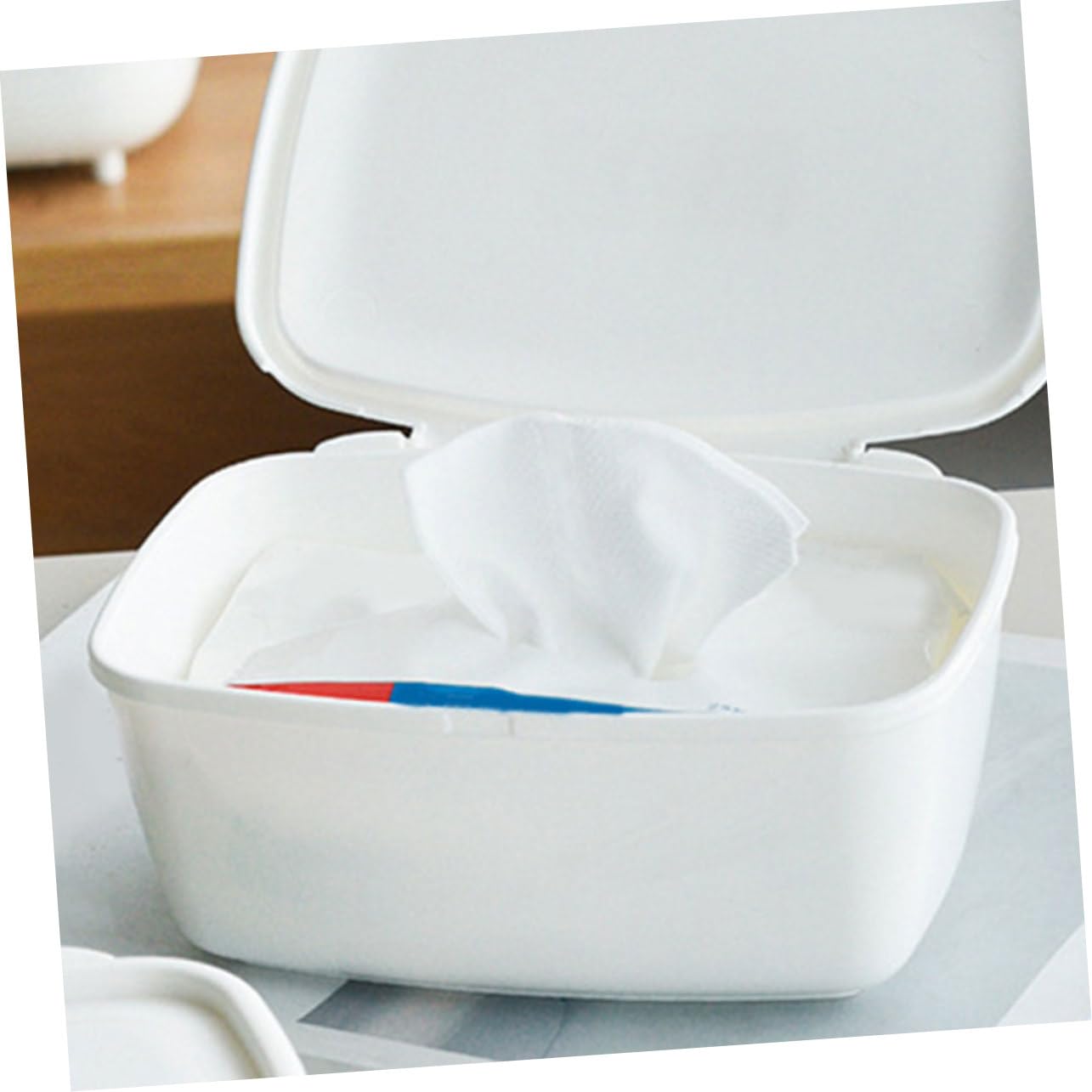 IMIKEYA 6 Stk Kiste Abwischen -feuchttuchhalter Maskenaufbewahrungsorganisator Spender Für Babytücher Tücherbeutel, Behälter Fall Für Babytücher Feuchttücher Weiß Plastik