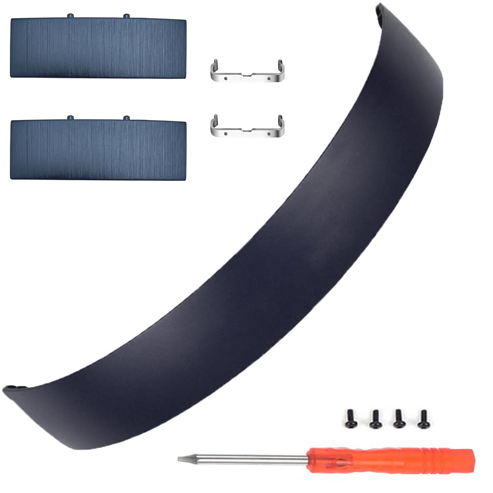Beat Studio Pro - Fascia di ricambio e cerniera uguali alla fascia ad arco OEM + kit di riparazione con cerniere, parti compatibili con cuffie Beats by Dre Studio Pro (A2924) e Studio 3 (A1914) (blu