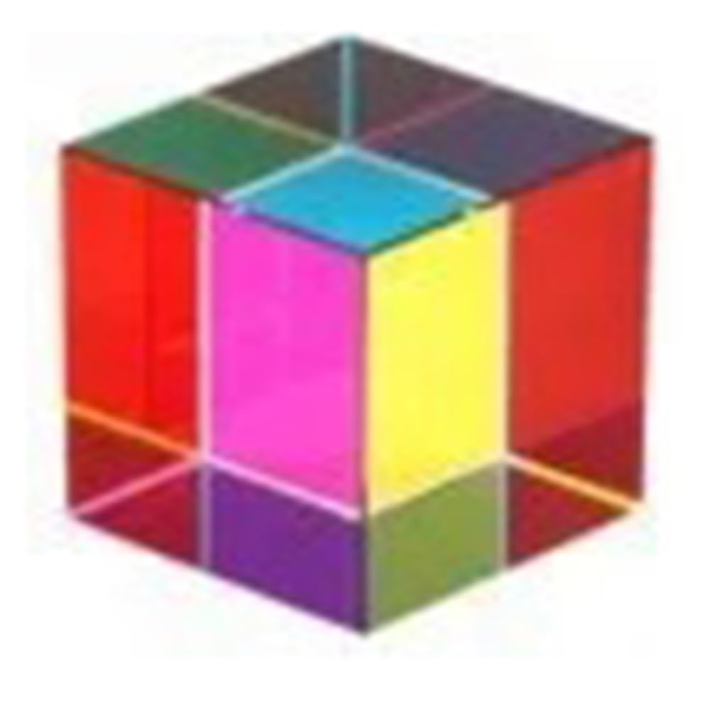 Prismen & Kaleidoskope Farbe Würfel Kristall Prisma Dekoration Home Ornament Würfel for Lernen Optik-Kits für den naturwissenschaftlichen Unterri (Color : 50mm)