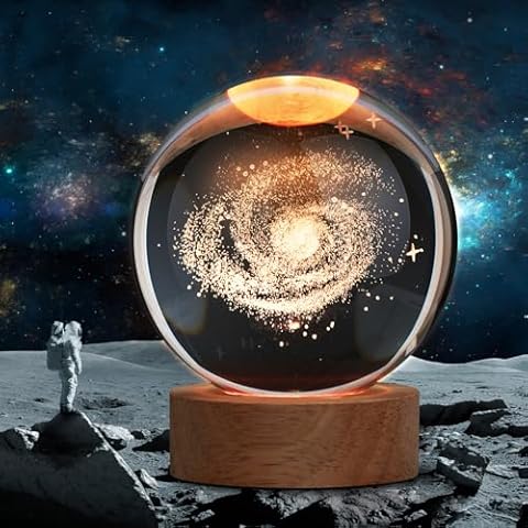 JANARARY 3D Galaxy Crystal Ball Night Light Cover