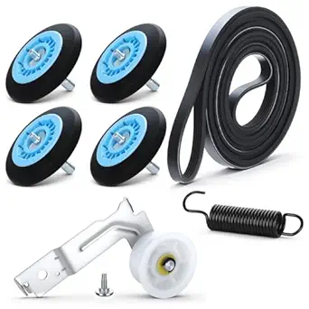 DV45H7000EW A2 DV42H5000EW A3 Parts Replacement for Samsung Dryer Roller Replacement Kit DC97-16782A Dryer Belt 6602-001655 Idler Pulley DC93-00634A Tension Spring DV42H5200EW A3 DV48H7400EW LUXRILIX