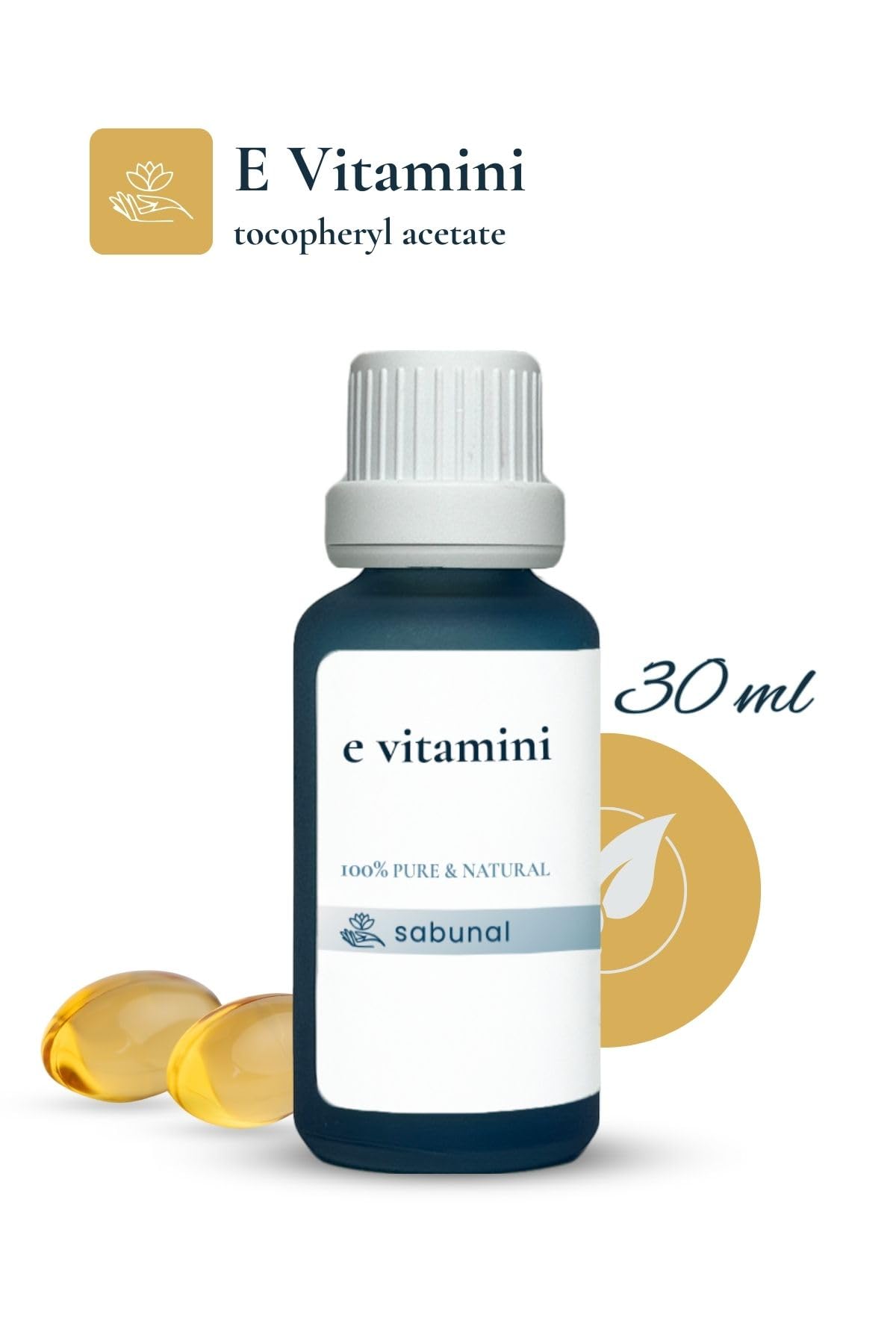 E Vitamini 30 ml - Saç ve Cilt Bakımı İçin, Yaşlanma Karşıtı Doğal Vitamin