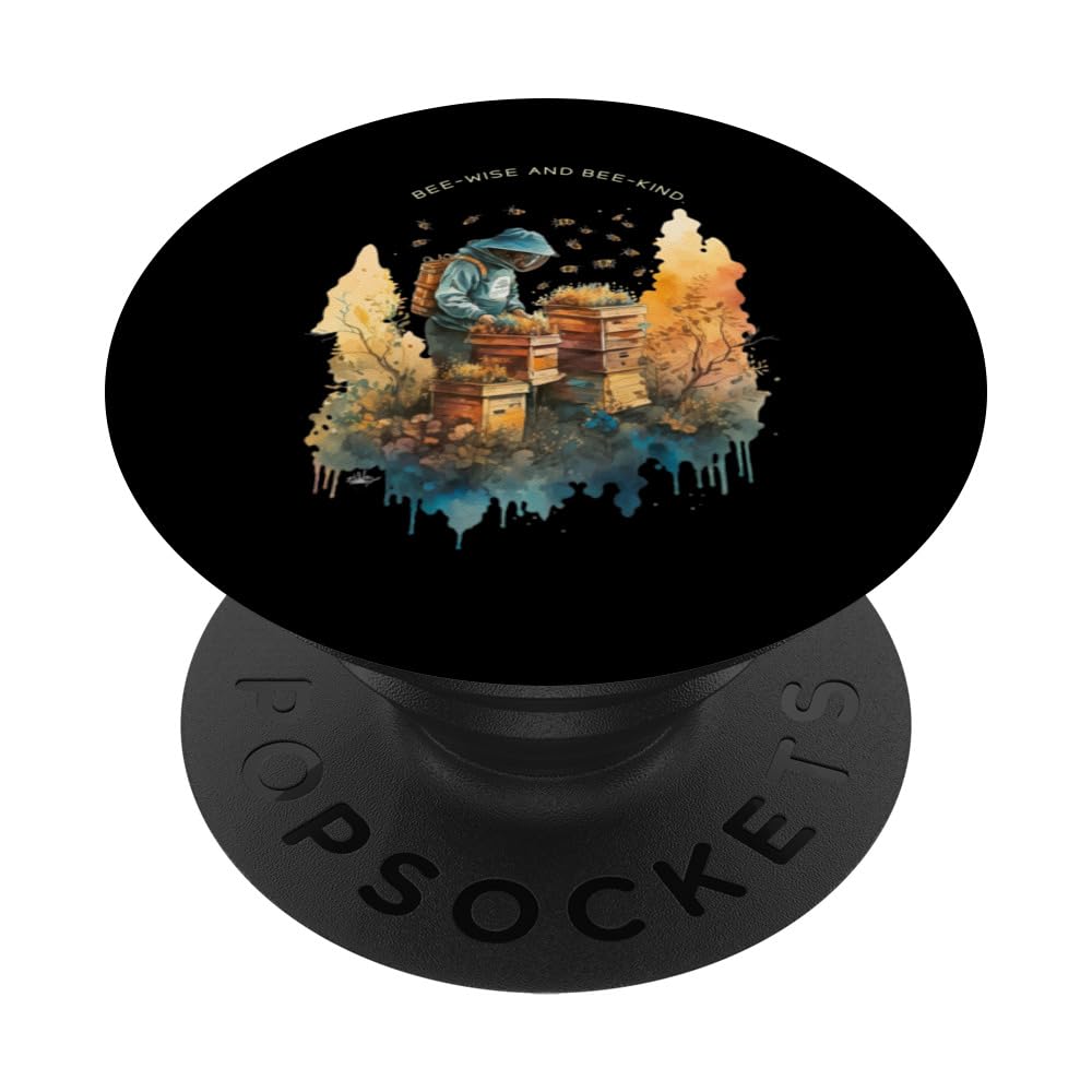 Bee-wise and bee-kind. Beekeeper Bee-Themed Pollinators PopSockets Standard PopGrip