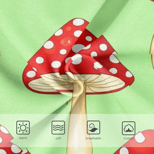 Red Mushrooms Cream Green Cute Panties Girl Toddler Underwear Floral Cotton Bright Kids Briefs Undies 2t3