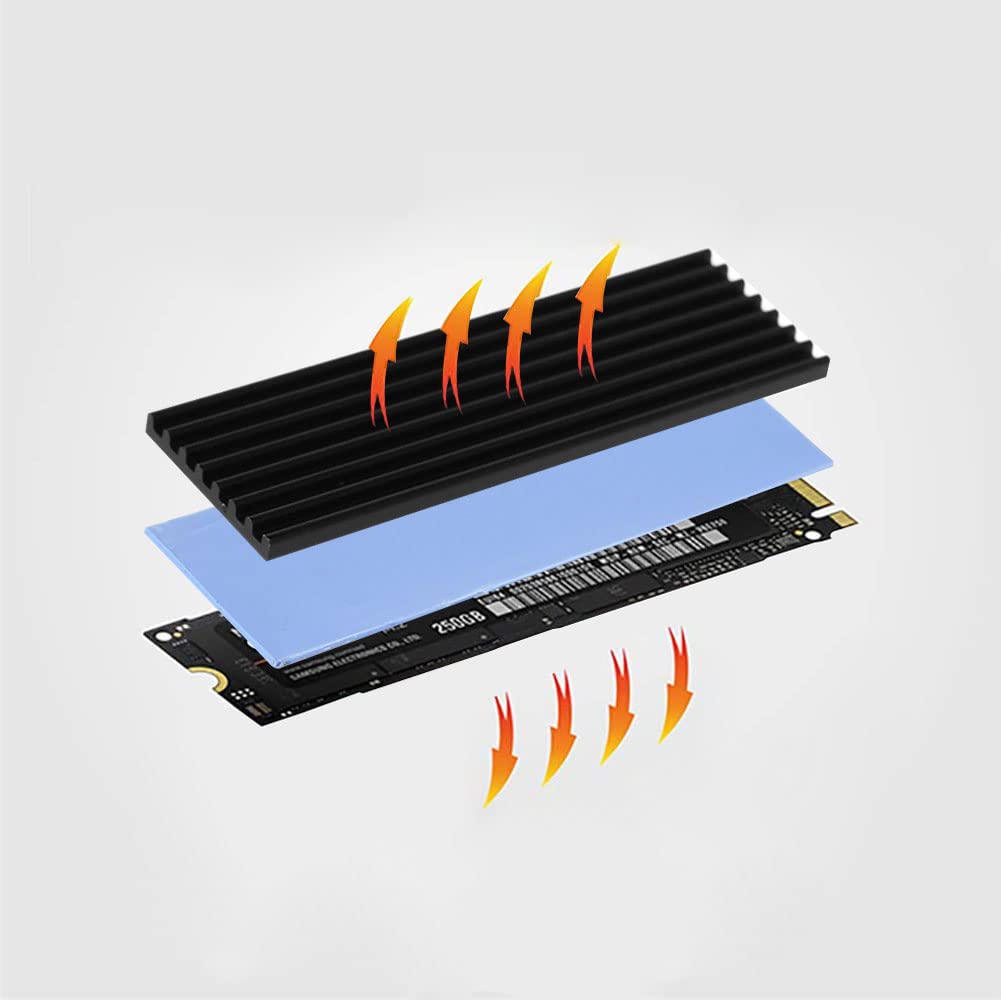 Kit Dissipatori Alluminio Per SSD M.2 - 3 Pezzi Con Pads Termici | Raffreddamento Efficiente - Foto 14