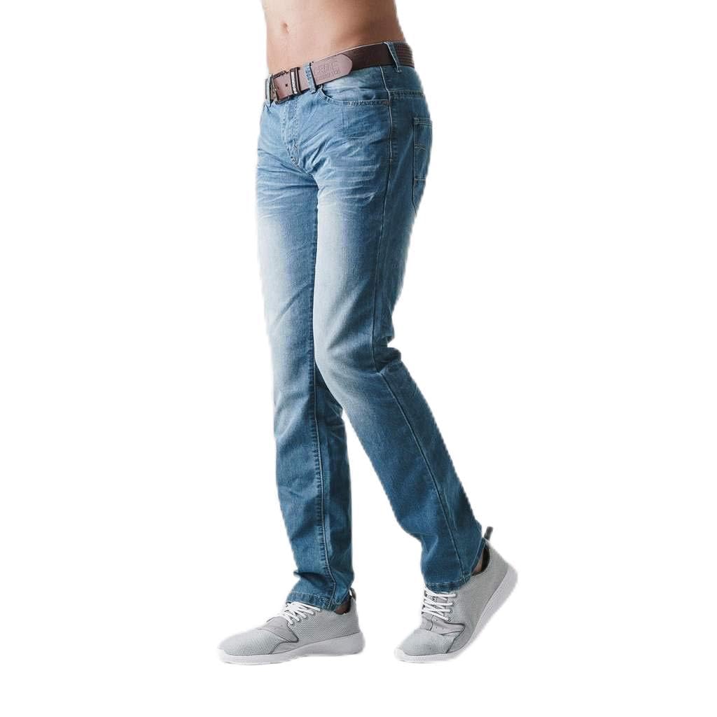 Crosshatch Men's Farrow Straight Jeans, Blue (Stone Wash Stone Wash), W34/L32 (Size:W34)