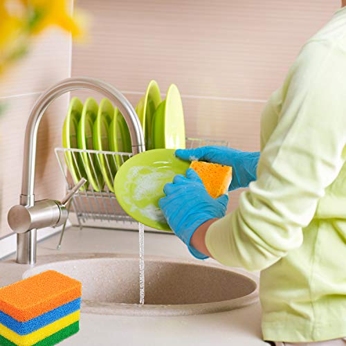 10 Pieces Silicone Scrubber Sponge Silicone Dish Sponge Reusable Kitchen Scrubbing Cleaning Sponge Soft Dish Scrubber For Dishes #TOP5