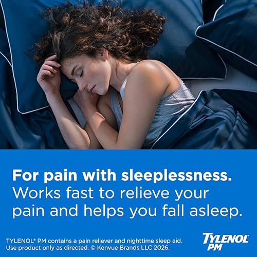 Tylenol PM Extra Strength Caplets, 500 mg Acetaminophen, 100 ct - image 3