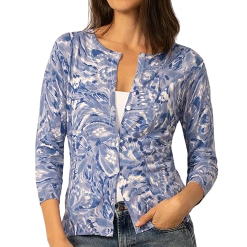 Image of Butterfly Print Cardigan with Buttons by Cable & Gauge
