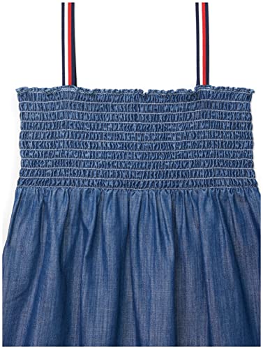 Tommy Hilfiger Girls Logo Strap Denim Dress3