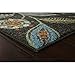 Maples Rugs Reggie Floral Kitchen Rug - Made in USA - Washable, Non Slip Indoor Carpet for Entryway, Foyer, Kitchen, and Bathroom, 1'8 x 2'10, Dark Grey