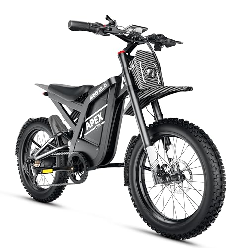 Electric-Dirt-Bike For Adults with Peak-3000W Brushless Motor and 48V 32AH Battery Max 40MPH and 80Miles, Adult Electric-Mountain-E-Bike Motorcycle with Fat Tire For Snow, Sand and Commuting,White