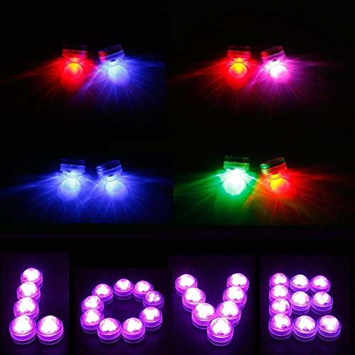 OriFiil 10pcs Submersible LED Lights Tea Lights Candle, RGBW Color Changing with Remote, CR2450 Battery Operated, Waterproof for Pond, Fountain, Paper Lantern, Wedding Party Table Centerpieces