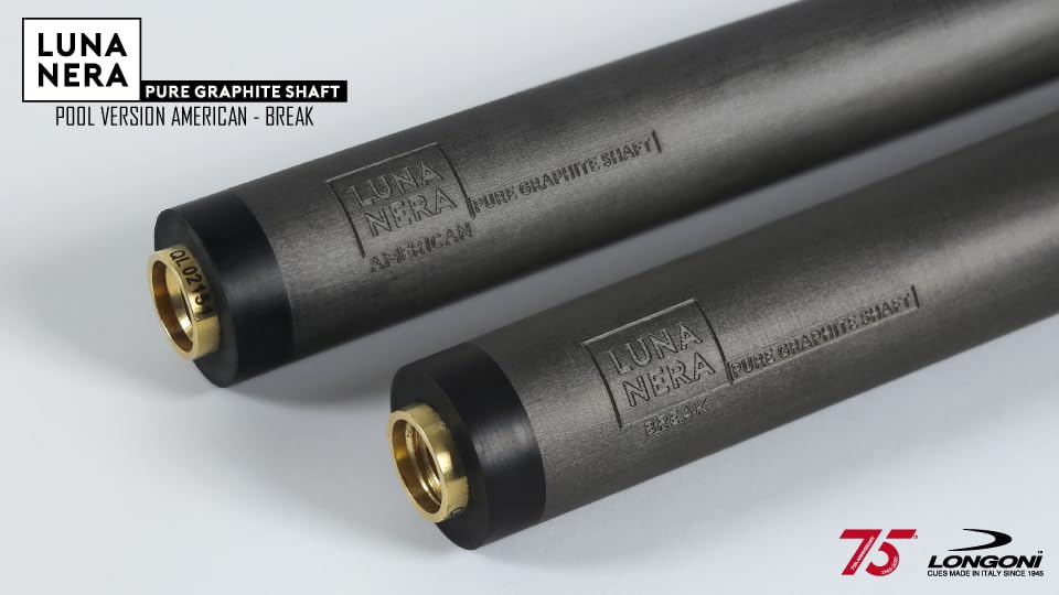 Longoni Luna Nera Taco de Billar Pool Graphite Shaft miniatura 7