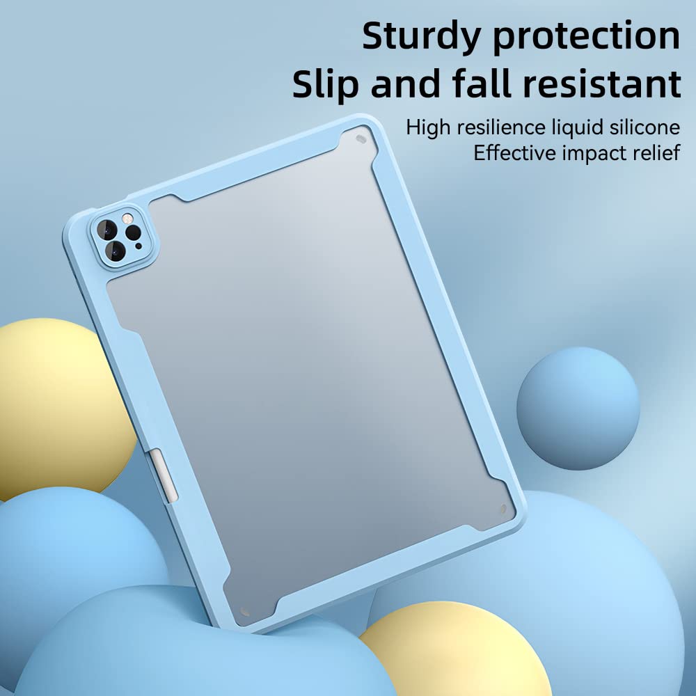 Etui na klawiature do iPad Mini 6. generacji 8,3 cala, zdejmowane, magiczne, przezroczyste etui & zdejmowana bezprzewodowa touchpadem klawiatura do iPad Mini 6 2021, Purple