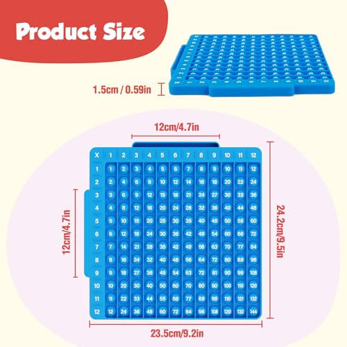 Image of Torlam Math Board, Multiplication Game Board, 12x12 Math Manipulatives Game Board Multiplication,Division, Addition, Subtraction Games Toys for Kids, 1st, 2nd, 3rd, 4th, 5th, 6th Grade