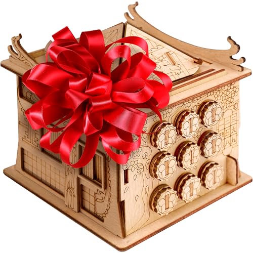 ESC WELT House of Dragon - Puzzle 3d in Legno - Rompicapo in Legno Difficile - Escape Room Gioco da Tavolo - Scatola Segreta Rompicapo con Scompartimento Nascosto - Giochi di Logica per Adulti