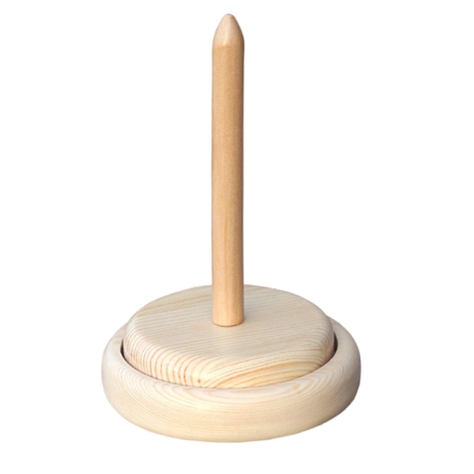 Msioytog Rotating Wood Yarn Holder for Knitting and Crocheting Project Light Weight Portable Wood Yarn Dispenser Spool Stand Winder