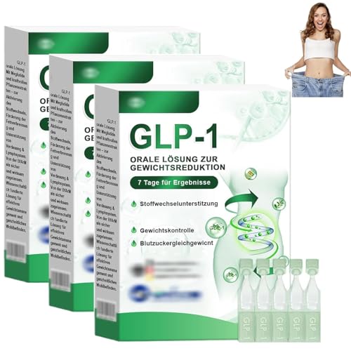 GLP-1 Lósung, Professional Glp-1 flüssigkeit, GLP1 Tropfen, Natürliche pflanzlichen Extrakten, für Frauen und Männe (5 Stück x 3Box)