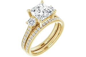 Exquisite 3 CT Princess Cut Moissanite Solitaire Ring - Timeless Brilliance