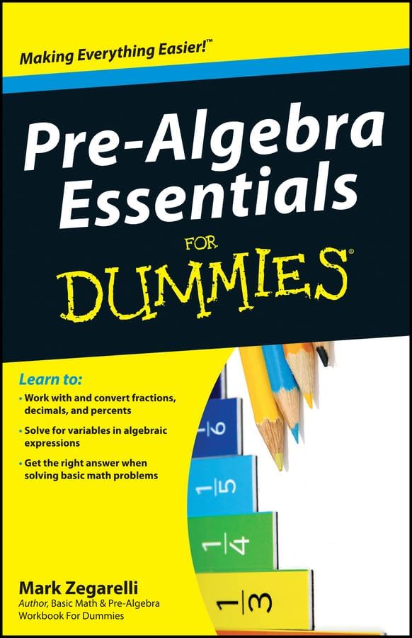 Pre-Algebra Essentials For Dummies. 1st Edition