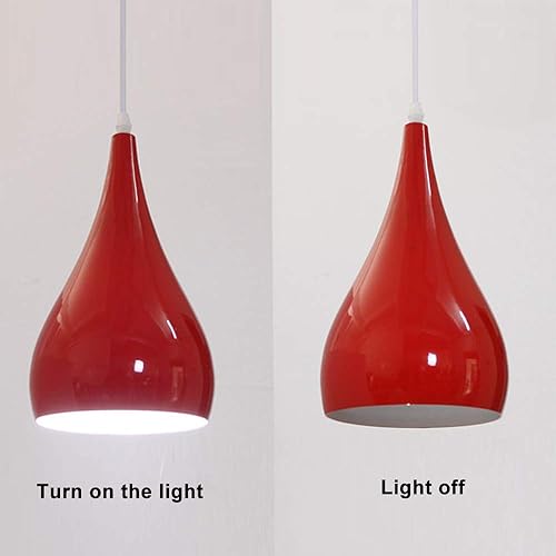 Miniatura 5 de Iluminación de techo Lámpara colgante de metal moderna Tapa colgante E26 Luz de metal de techo interior Iluminación colgante para cafetería, bar,