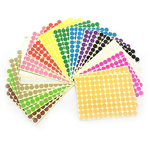 HIRAISM カラーラベル シール 丸型 カラー14種 28枚セット