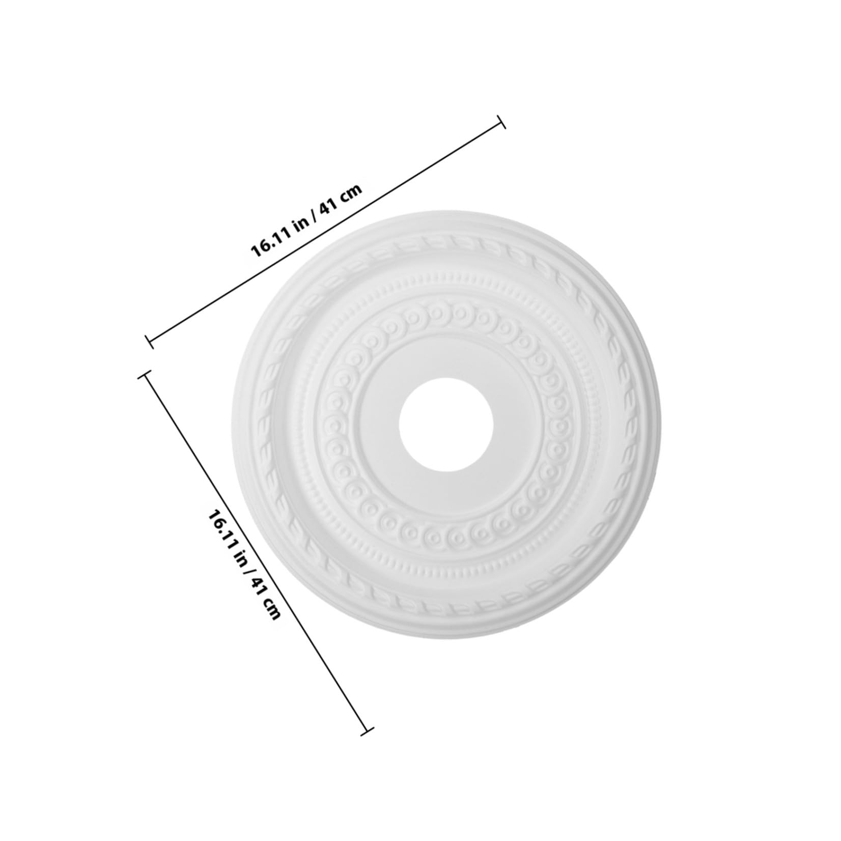 Medaglione da Soffitto Decorativo in Pu Bianco per Lampadari Moderni, Facile da Installare Alta Durata, per Illuminazione Casa ed Ufficio