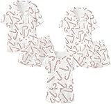 Awoscut Matching Family Christmas Pajamas Short Sleeve Tops and Shorts Set for Family Couples Adult Kids Sleepwear (Kids, 6 Years, White)