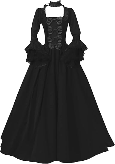OIOLOYJM Renaissance Costume Women Medieval Sexy Plus Size Witch Vampire Gothic Halloween Costumes Woman 2025 Clothes Dresses