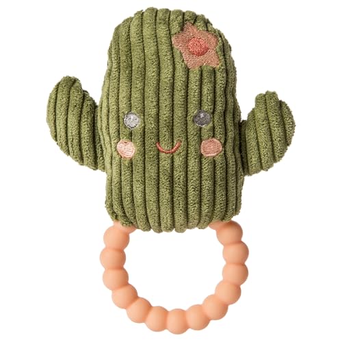 Image of Mary Meyer Sweet Soothie Soft Baby Rattle with Teether Ring, 6-Inches, Cactus
