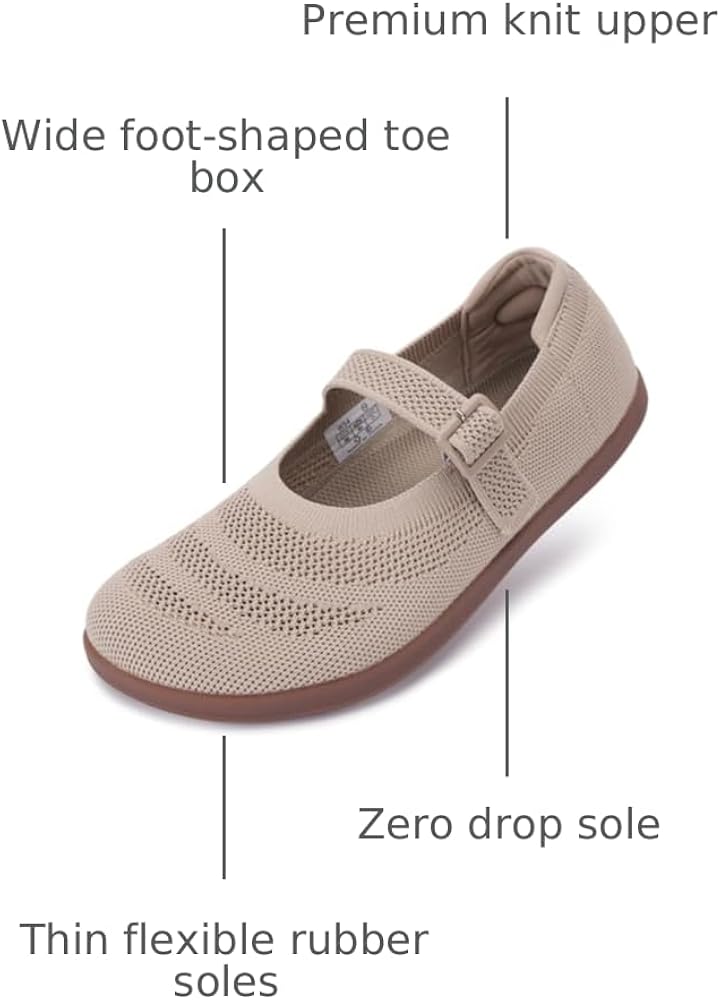 Amazon.com | WHITIN Women's Barefoot Mary Jane Ballet Flats Shoes