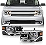AKKON - For 2013-2019 Ford Flex SUV OE Style Headlights in Chrome Housing Pair Set Replacement