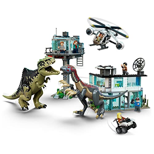 Jurassic World l’Attacco del Giganotosauro e del Terizinosauro, Dinosauri Giocattolo e 6 Minifigure, Giochi per Bambini e Bambine, Idee Regalo di Compleanno, Dino 76949 - Lego - Immagine 8