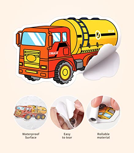 Mini Construction Toys for Kids, Die Cast Construction Truck Vehihcles with Stickers for Toddler Age 3 4 5 6 7 8 Years Old, Metal Dump Truck, Excavator Sandbox Car Toys for Outdoor Pretend Play - Image 6