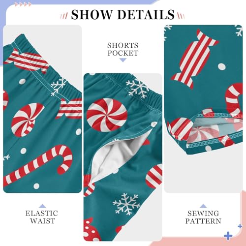Christmas Candy Snowflakes Boys Pants for Kids Jogger Pants with Pockets S-XL4