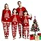 wellzoo Family Christmas Pajamas Matching Sets, Christmas PJs Long Sleeves Sleepwaear Pyjamas Jammies Holiday Family Loungewear Sets