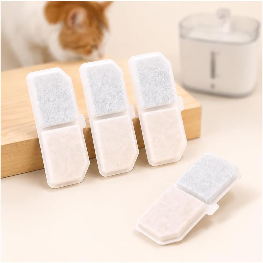 24 Pack Pet Fountain Filter Replacement for PETKIT Eversweet Wireless Cat Water Dispenser Dog Drinking Fountain Cartridge Dual Pad Carbon Layer