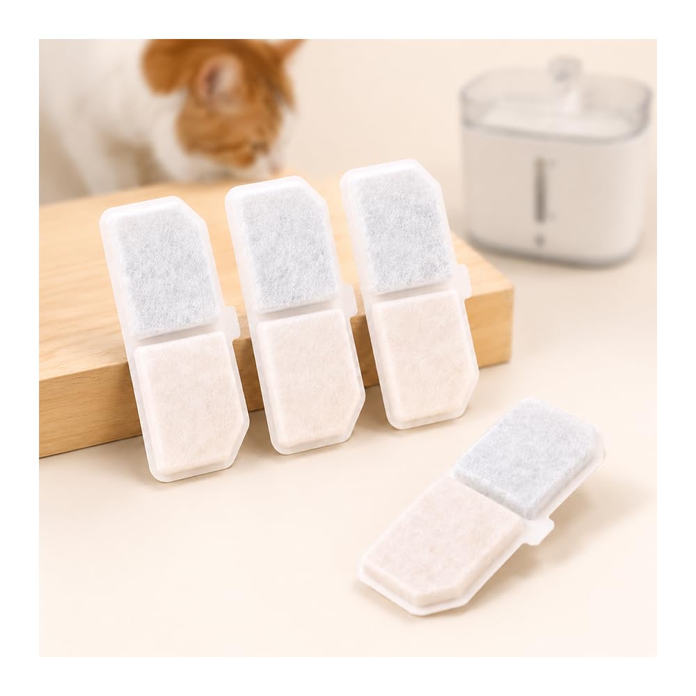24 Stück Trinkbrunnen Filter Ersatz für PETKIT Eversweet 2S Katzenbrunnen Filter Hundetränke Aktivkohlefilter Kartusche
