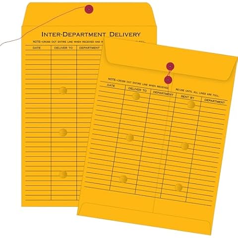 Quality Park Interoffice Envelopes, String and Button Cover