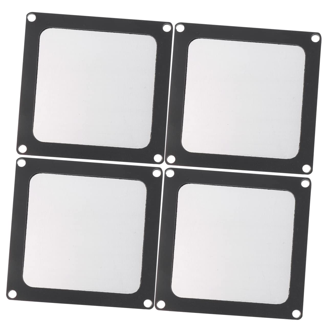 HOMSFOU 12pcs Black Computer Case Fan Cover Mesh for Chassis Lightweight and Design Reduces Noise and Overheating for Home Electronics
