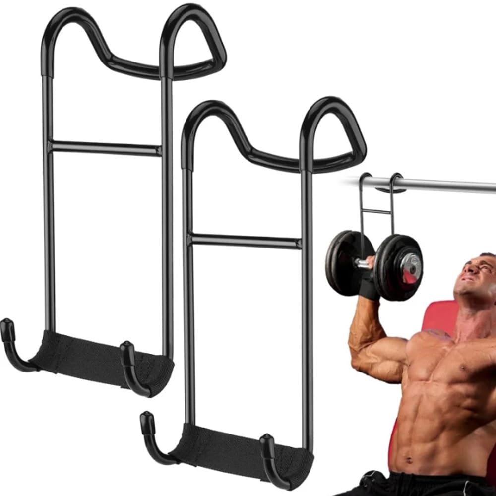 2 Pack Dumbbell Spotter Hooks for Barbell,220 Ib Load Capacity Heavy Duty Dumbbell Hooks for Dumbbell Bench Press,Dumb Bell Storage Stand Holder For Home Gym Exercise