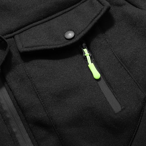 Men Tactical Vintage Hoodies Full Zip With Multi Pockets Solid Long Sleeve Winter Fleece Workout Hoodie Sweatshirt2