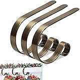 Christmas Stocking Holders Fireplace Hanger Hooks Holiday Mantel Garland Adjustable Stocking Holders...