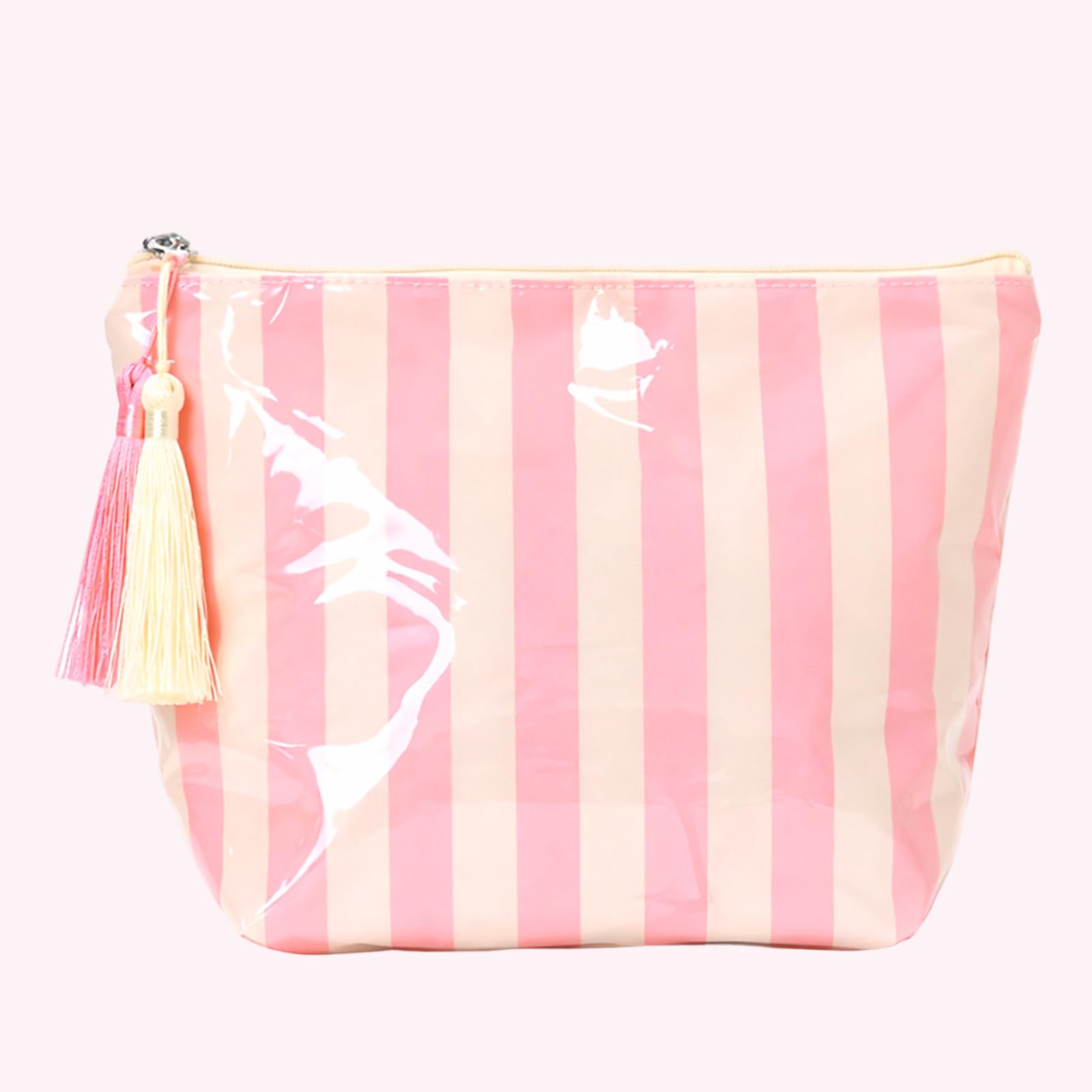 Organizer per cosmetici in PVC, a righe, 5 pezzi, portatile