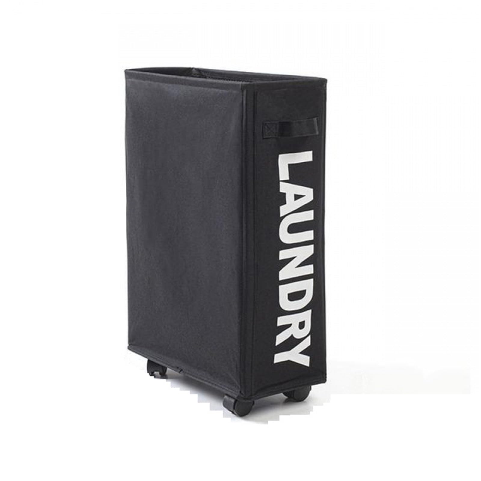 Laundry Basket On Wheels Laundry Basket With Wheels Large Capacity Yoga Mat Storage Multifunctional Foldable Waterproof Dirty Clothes Bag(Black)