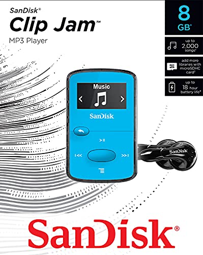 Image of SanDisk Clip Jam 8GB MP3 Player - Blue