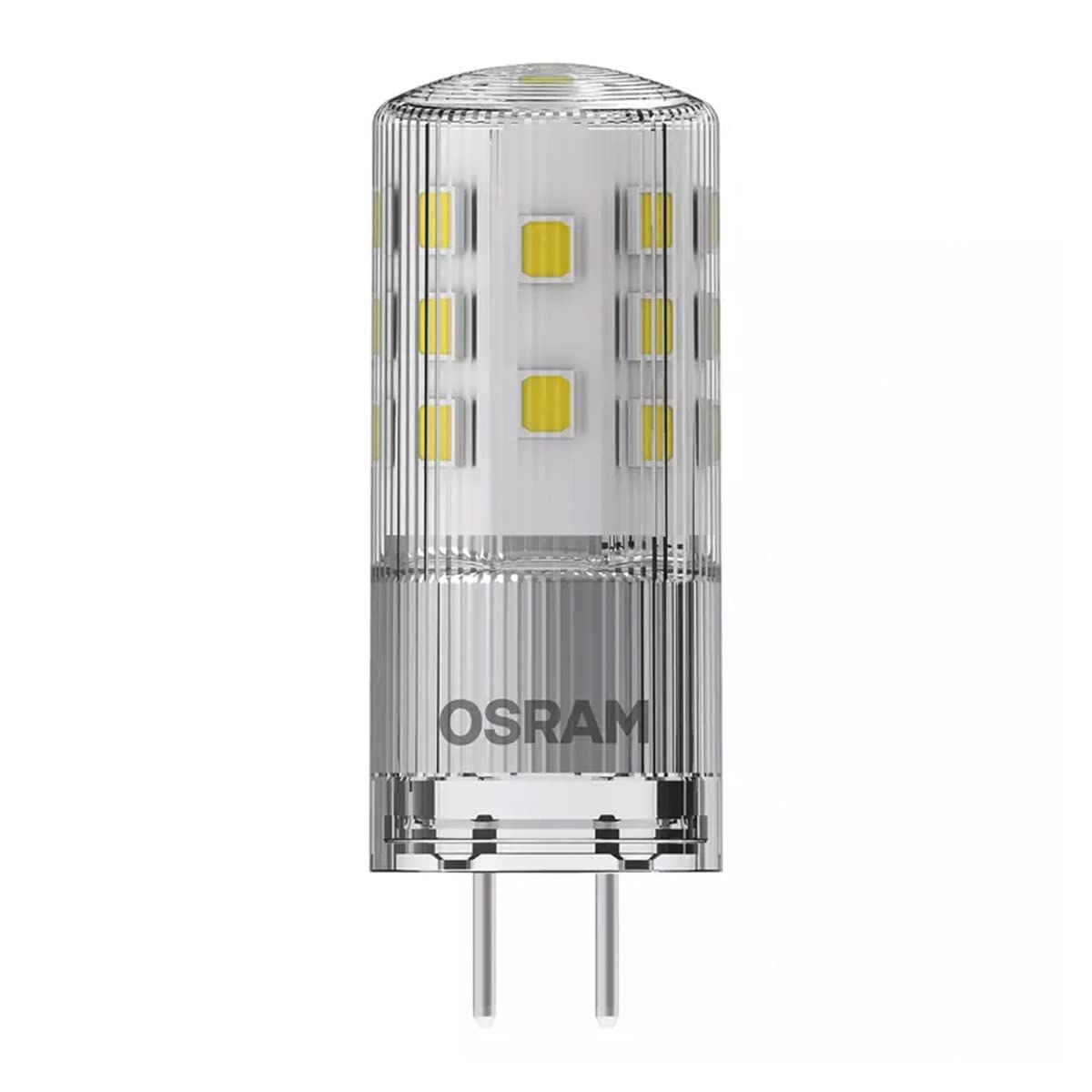OSRAM Dimmable LED PIN lamp with GY6.35 Base, Warm White 2700K, 320 Lumen, Clear Glass, Single Pack [Energy Class F]